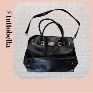 Michael Kors Black with Silver Leather Satchel